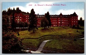 St. Vincent's Hospital  Portland  Oregon     Postcard   c1915