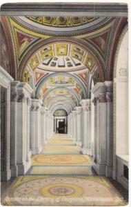 Corridor at the Library of Congress, Washington DC, unused Postcard