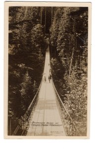 Real Photo Capilano Canyon Suspension Bridge, North Vancouver, British Columbia