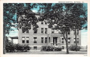 J73/ Watseka Illinois Postcard c1930s Iroquois Hospital Building  333