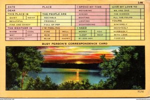 Humour Busy Person's Correspondence Card