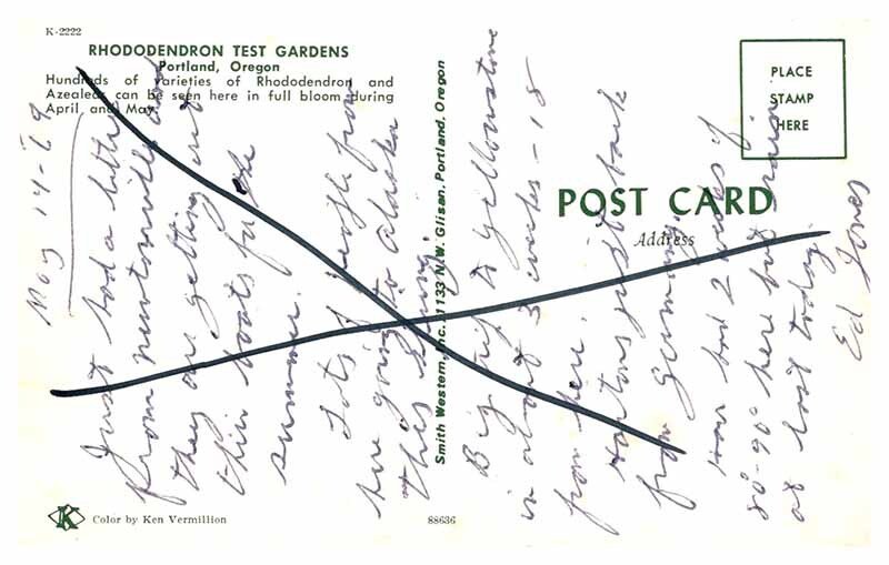 Postcard GARDEN SCENE Portland Oregon OR AT4318