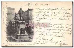 Old Postcard Nancy Statue of Thiers