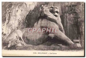 Old Postcard Belfort Lion
