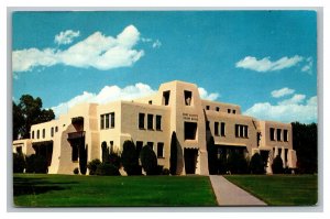 Vintage 1960's Postcard Eddy County Courthouse Grounds in Carlsbad New Mexico