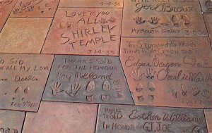 Footprints of the Stars Forecourt of Grauman's Chinese Theatre Hollywood  Cal...