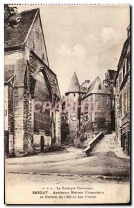 Postcard Old Sarlat Old house consular and entry of & # 39hotel Post