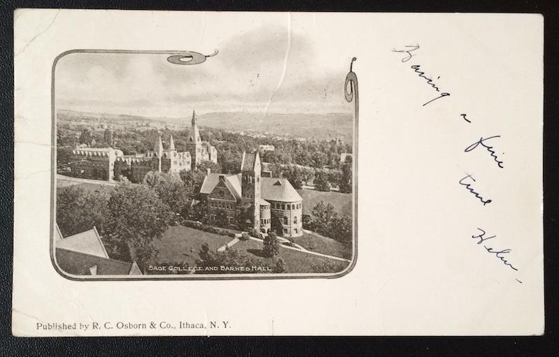 Sage College and Barnes Hall, Albany, N.Y. 1907 Private Mailing Card