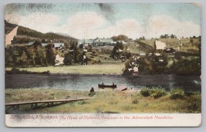 Adirondack Mts NY~Home of Robert L Stevenson @ Across River~Vintage Postcard 