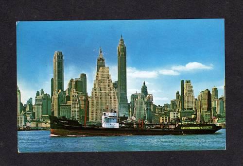 NY Tydol Gas Gasoline Tanker Ship Boat POSTCARD PC