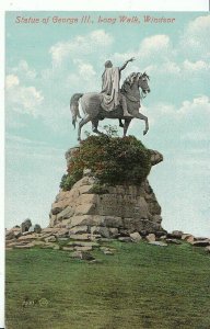 Berkshire Postcard - Statue of George 111 - Long Walk - Windsor  A8748