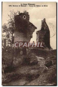 Old Postcard Around Bonnat Ruins of Chateau de Malval