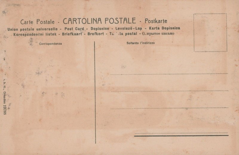 Italy Taormina Vicolo con Venditrice di Frutta Vintage Postcard 09.90