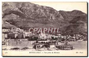 Old Postcard Monte Carlo View from Monaco