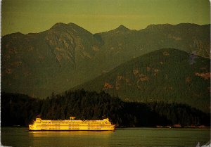 BC Ferries Ship Boat Vancouver to Vancouver Island Vintage Postcard C5