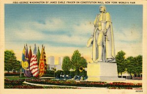 NY - 1939 New York World's Fair. George Washington Statue