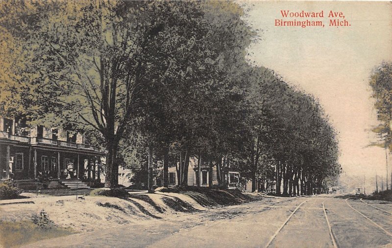 J51/ Birmingham Michigan Postcard c1910 Woodward Avenue Homes 274