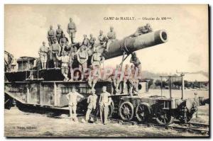 Old Postcard Militaria Camp of Mailly Howitzer 400mm