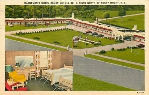 NC, Rocky Mount, North Carolina, Washburn's Motel Court, US 301, Henry H. Aherns