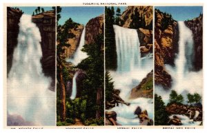 California Yosemite National Park Waterfalls multi-view