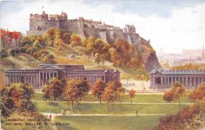 BR60816 edinburgh castle and national gallery of scotland postcard