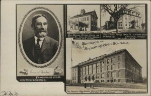 Breockton MA High Schools & Principal 1906 Used Real Photo Postcard