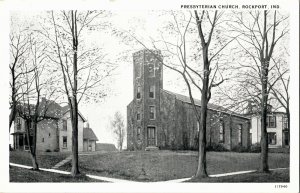 View of Presbyterian Church, Rockport IN Vintage Postcard J30