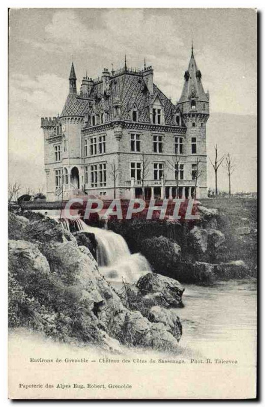 Old Postcard Eavirons Grenoble Chateau des Cotes de Sassenage