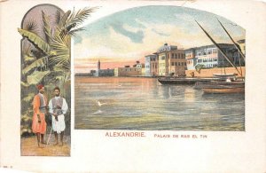 PALACE DE RAS EL TIN ALEXANDRIA EGYPT POSTCARD (c. 1900)