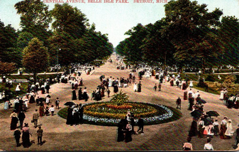 Michigan Detroit Belle Isle Park Central Avenue 1907