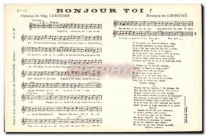 Old Postcard Hello You Christien Christine