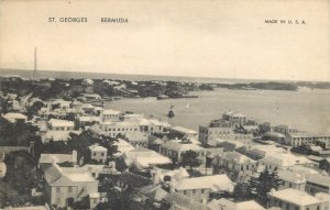America Antilles Bermuda St. Georges Panorama Old Postcard