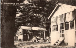 Polmateer's De Luxe Vacation Cabins, Route 30 Northville NY c1948 Postcard T65