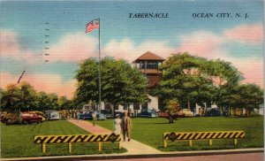 Ocean City, New Jersey - Couple walking from the Tabernacle - 1954