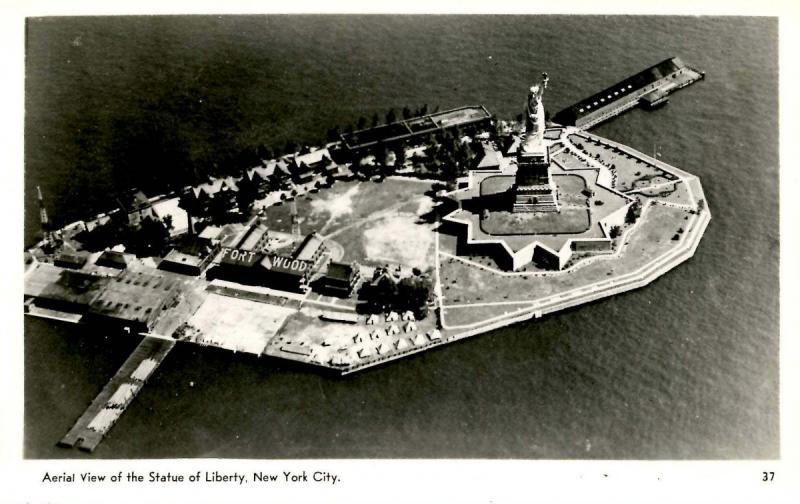 NY - New York City. Bedloe's Island, Ellis Island, Statue of Liberty, Fort Wo...