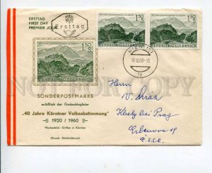 290620 AUSTRIA 1960 year 40 years Carinthian referendum First Day COVER