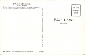 Vtg Tucson Arizona AZ Catalina High School 1950s Chrome View Postcard 