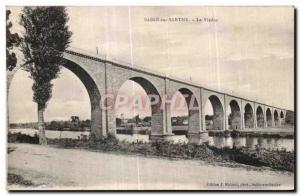 Old Postcard Sable sur Sarthe The Viaduct