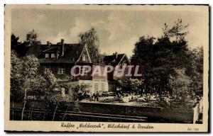 Postcard Old Kaffee Waldesruh Wilschdorf b Dresden