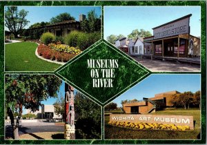 Continental Postcard Museums on the River Multiview Wichita, Kansas CE16