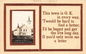 H69/ South Londonderry Vermont RPPC Postcard c1910 Methodist Church  204