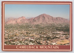 Phoenix Arizona~Air View Camelback Mountain~Continental Postcard