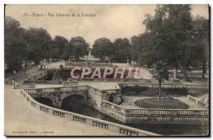 Old Postcard Nimes Vue Generale De La Fontaine