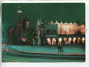 464478 1968 year Poland Krakow church central square Rukh edition postcard