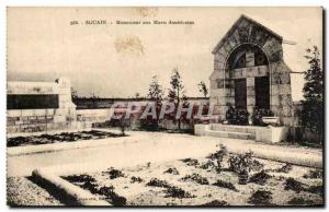 Old Postcard Souain War memorial Militaria Americans