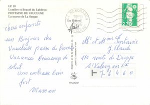 Postcard France fountaine de vaucluse