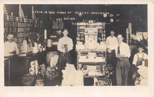 J61/ Tonkawa Oklahoma RPPC Postcard c1910 Interior Bolick Grocery Store 70