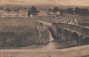 Travellers on Way Bridge Lacock Wiltshire Old Postcard