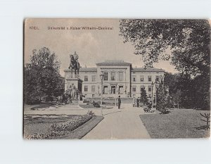 Postcard Universität u. Kaiser Wilhelm-Denkmal, Kiel, Germany