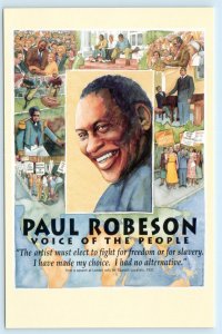 PAUL ROBESON Voice of the People Artist KAREN KERNEY 1997 ~ 4x6 Postcard